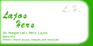 lajos hers business card